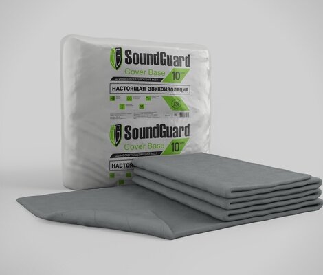 Звукоизоляционный мат SoundGuard Cover Base 5000х1500х10 мм(7,5 м)