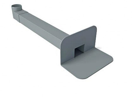 Воронка кровельная парапетная прямоуг. ПВХ 65 x 100mm L=550mm с угловым отводом D100мм