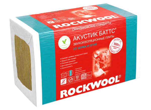 ROCKWOOL АКУСТИК БАТТС 50 (10 плит/ 0,3м3)