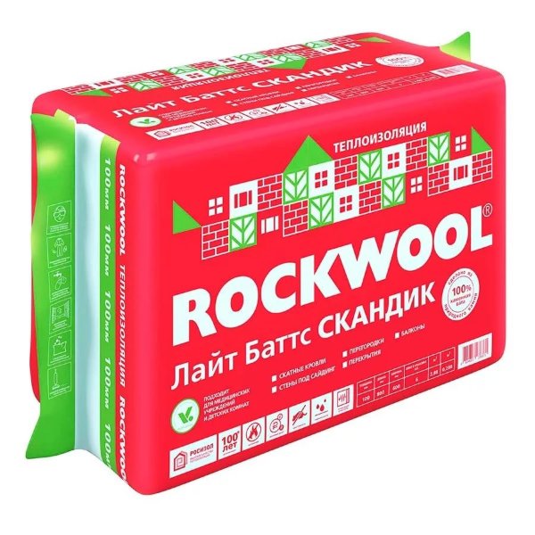 ROCKWOOL ЛАЙТ БАТТС СКАНДИК 150 (5 плит/0,54м3)