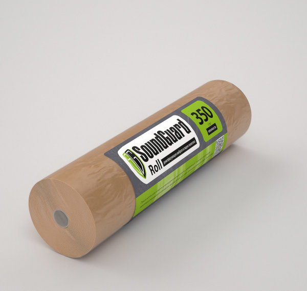 Подложка демпферная SoundGuard Roll -  1 м, толщина 3,5 мм (15 м2 в уп)