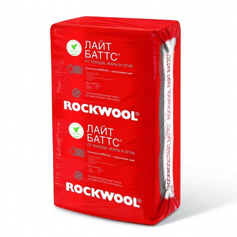 ROCKWOOL ЛАЙТ БАТТС 100 (5 плит/0,3м3)