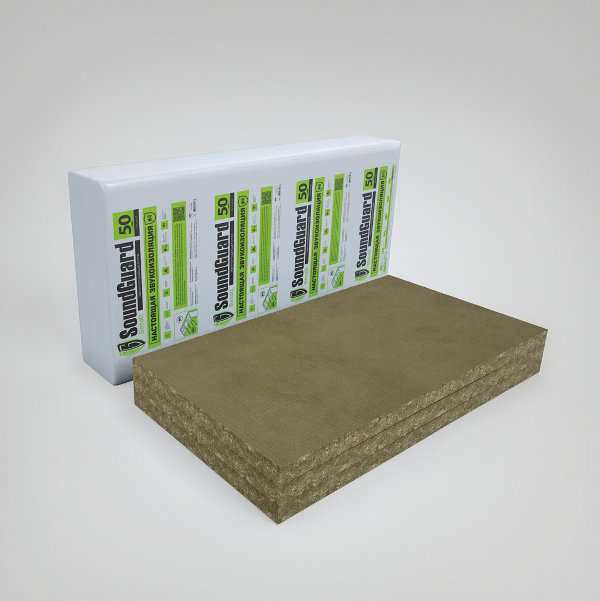 Плита звукопоглощающая SoundGuard Basalt 1000х600х50 мм (2,4 м2 в уп)